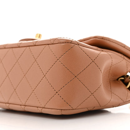 Chanel Lambskin Quilted Mini Rectangular Pearl Crush Flap Brown 10 of 11