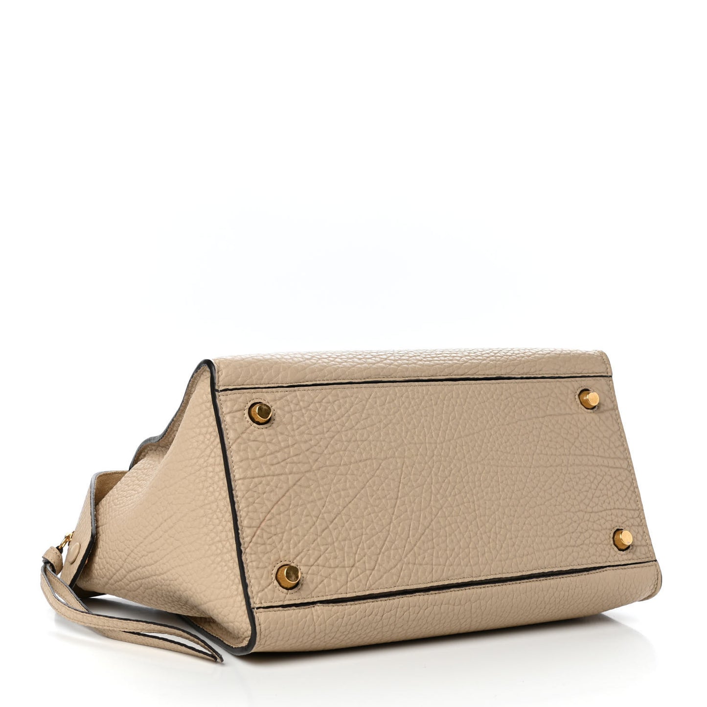 Bullhide Calfskin Small Ring Bag Milky Beige