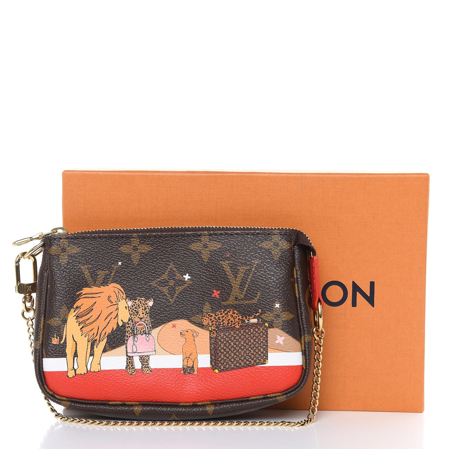 Monogram 2018 Christmas Animation Mini Cats Pochette Accessories
