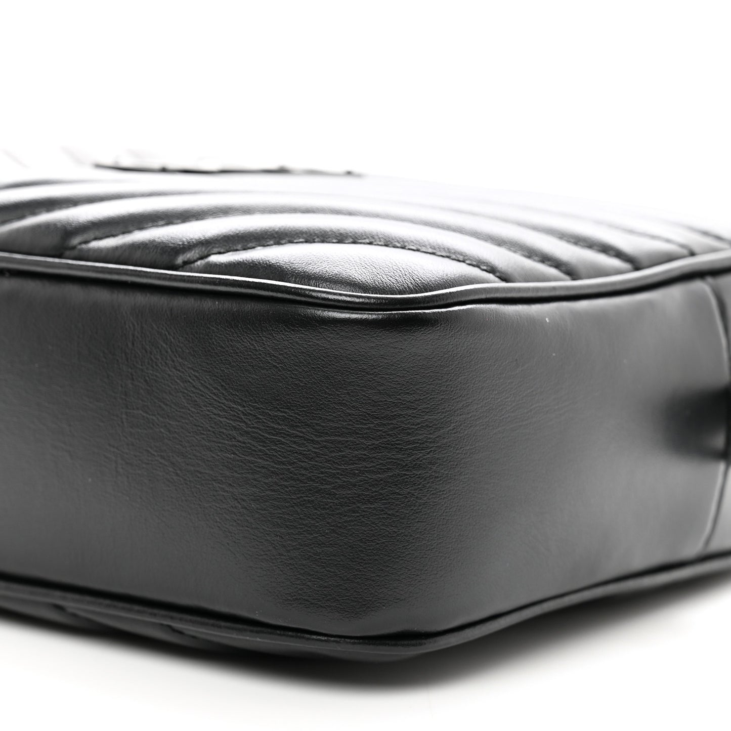 Calfskin Matelasse Monogram Monochrome Lou Camera Bag Black