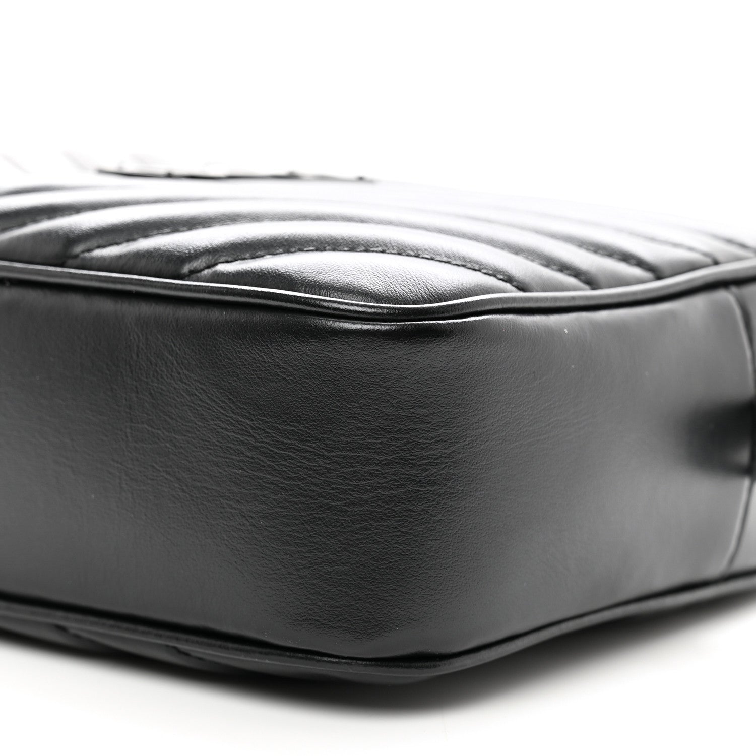 Saint Laurent Calfskin Matelasse Monogram Monochrome Lou Camera Bag Black 9 of 9