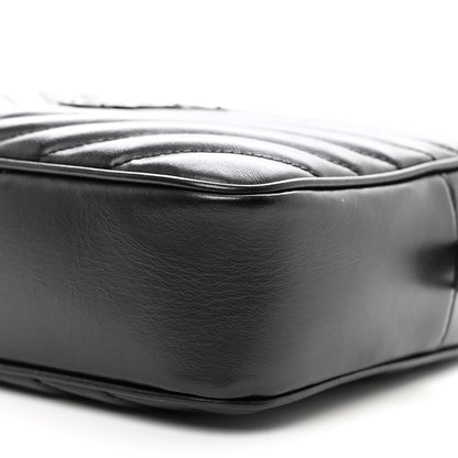 Saint Laurent Calfskin Matelasse Monogram Monochrome Lou Camera Bag Black 9 of 9