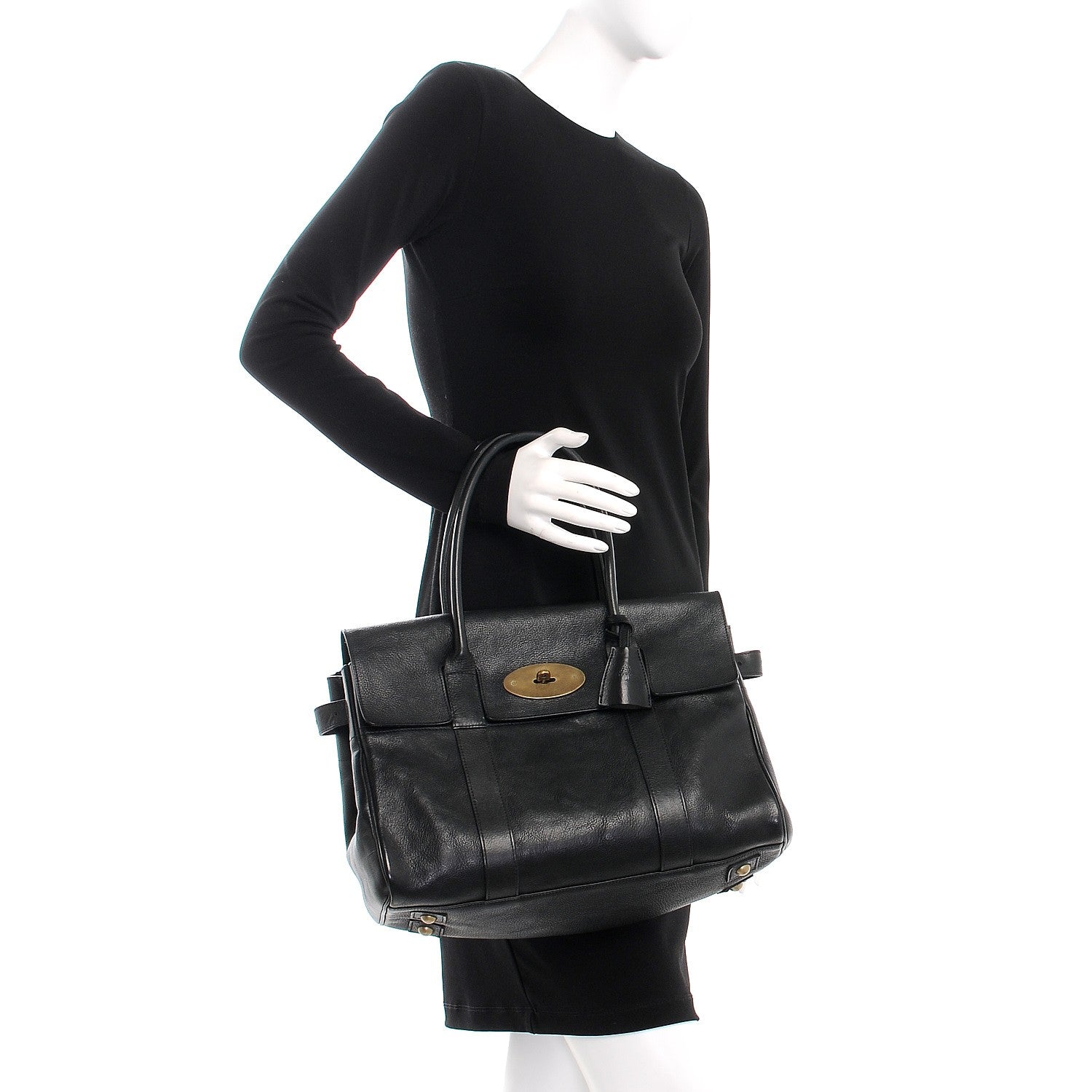 Mulberry Natural Leather Bayswater Black 2 of 8
