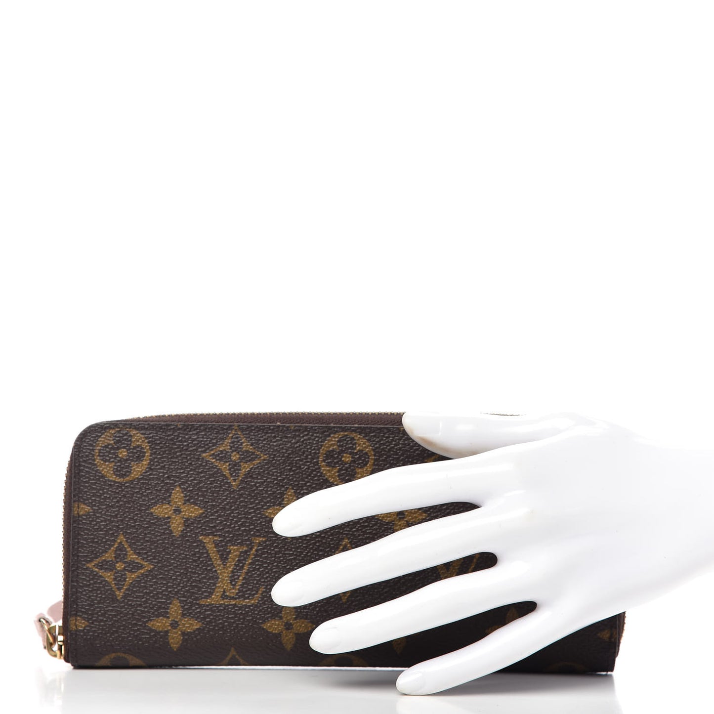 Monogram Clemence Wallet Rose Ballerine