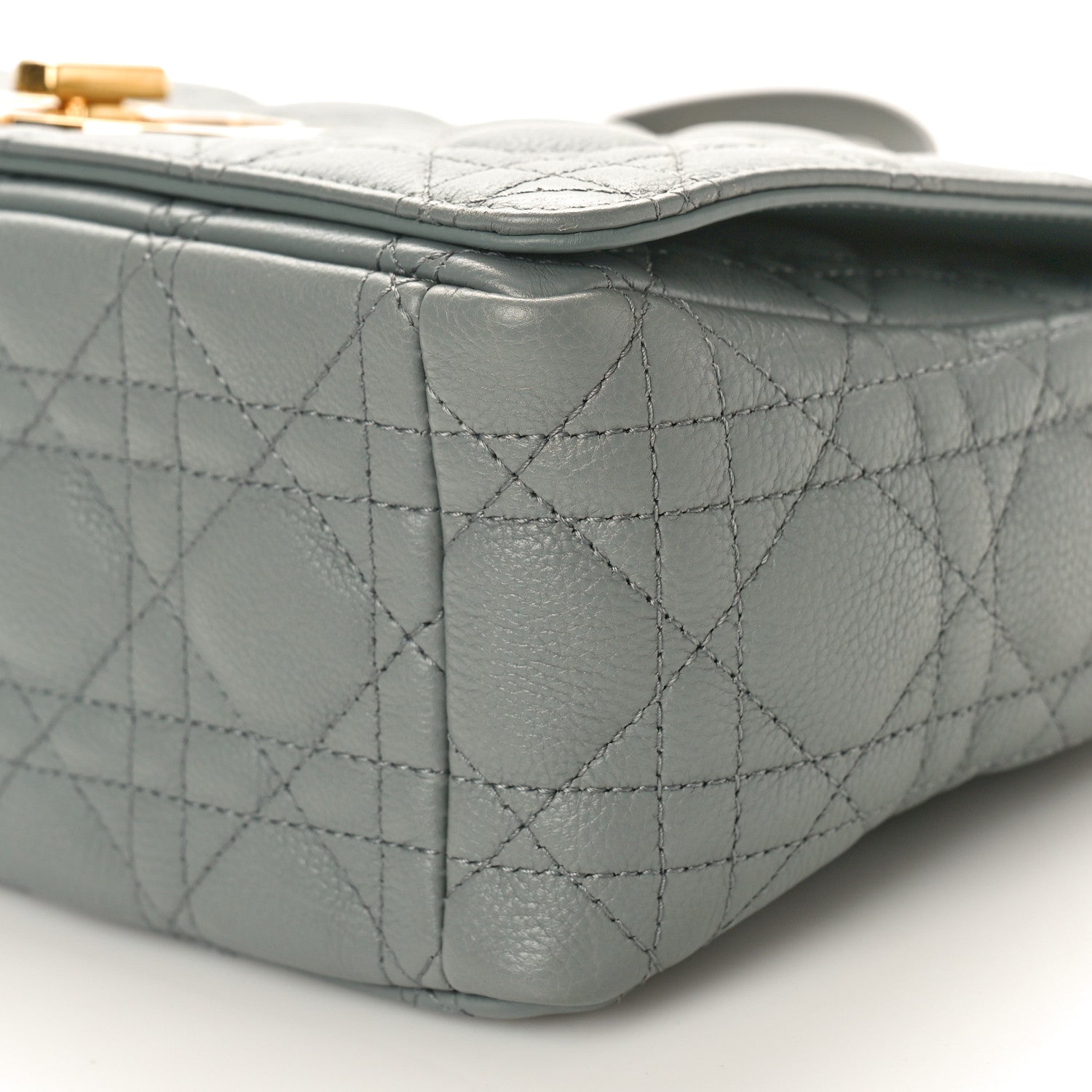 Christian Dior Calfskin Cannage Medium Caro Bag Ethereal Grey 10 of 10