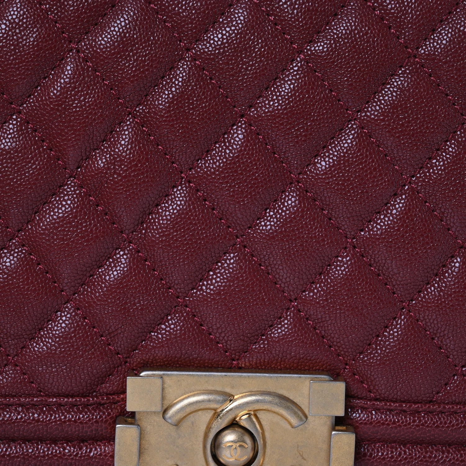 Chanel Caviar Quilted Medium Boy Flap Dark Red 8 of 12