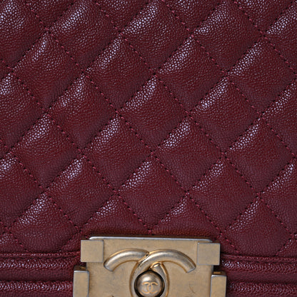 Chanel Caviar Quilted Medium Boy Flap Dark Red 8 of 12