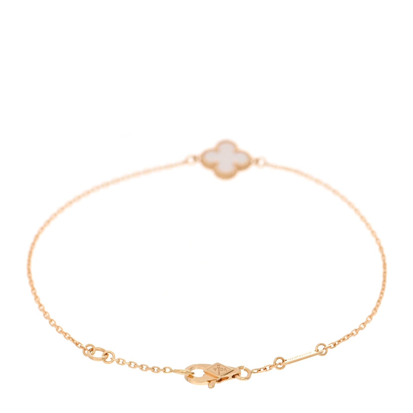 18K Yellow Gold Mother of Pearl Sweet Alhambra Bracelet