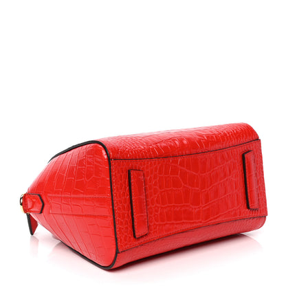 Givenchy Calfskin Crocodile Embossed Mini Antigona Red 3 of 4