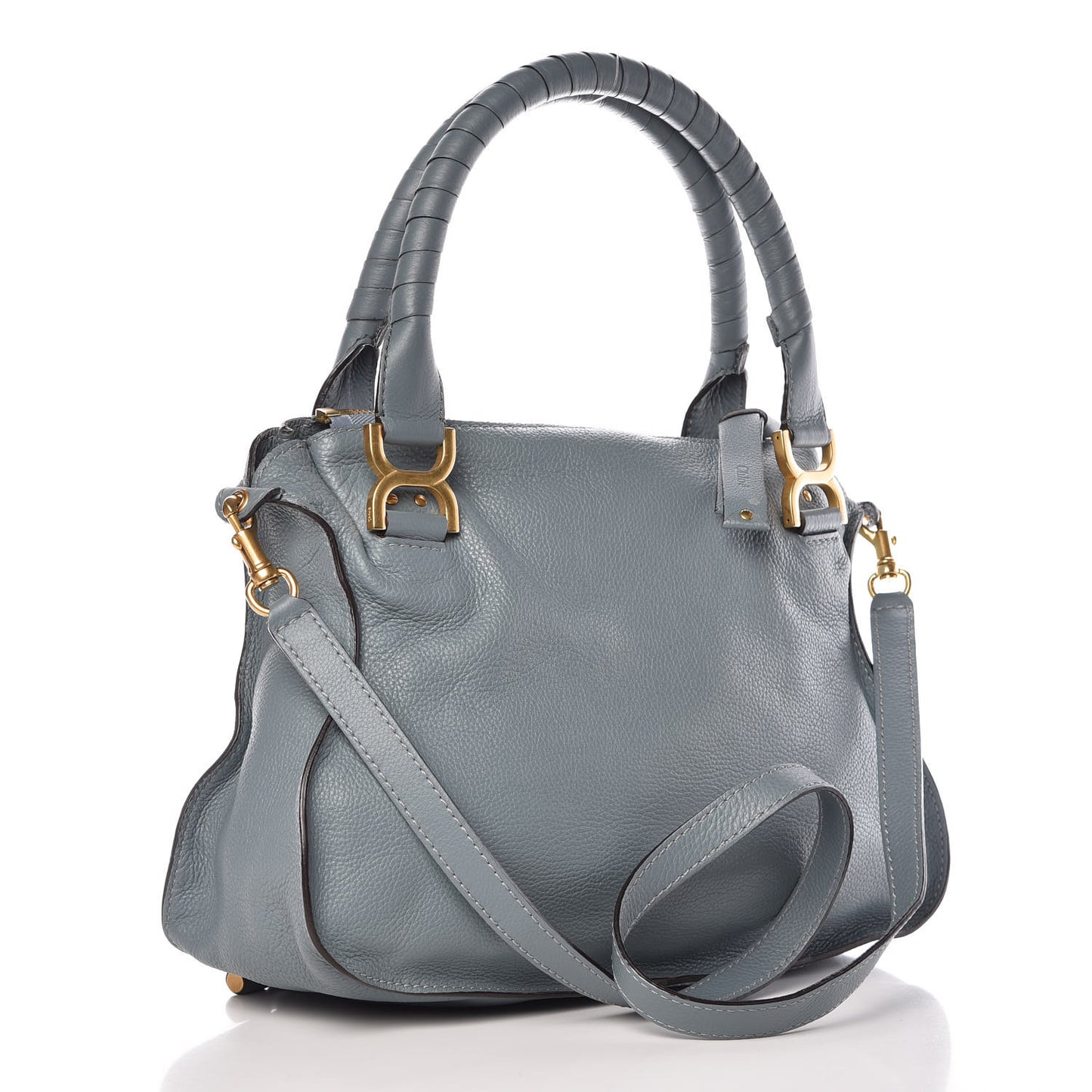 Calfskin Medium Marcie Satchel Cloudy Blue
