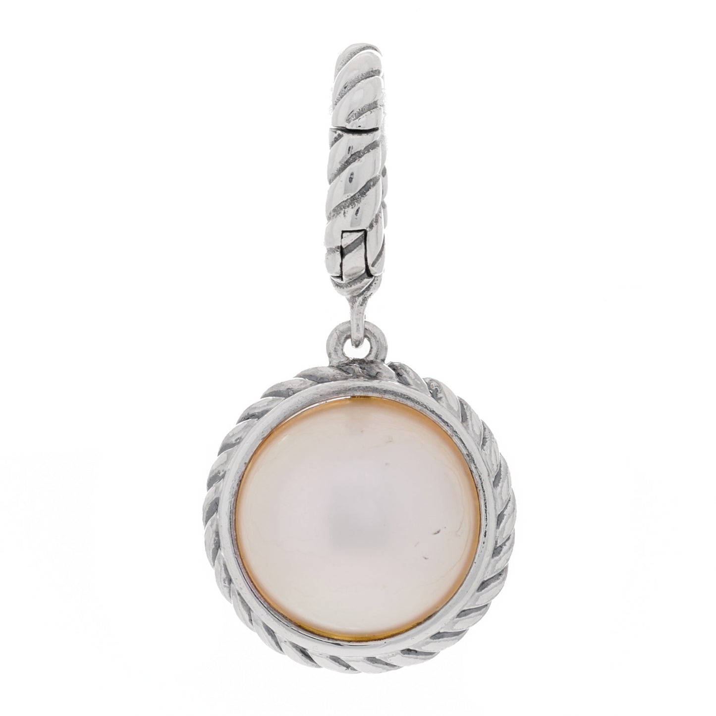 Sterling Silver Pearl Cable Enhancer Pendant