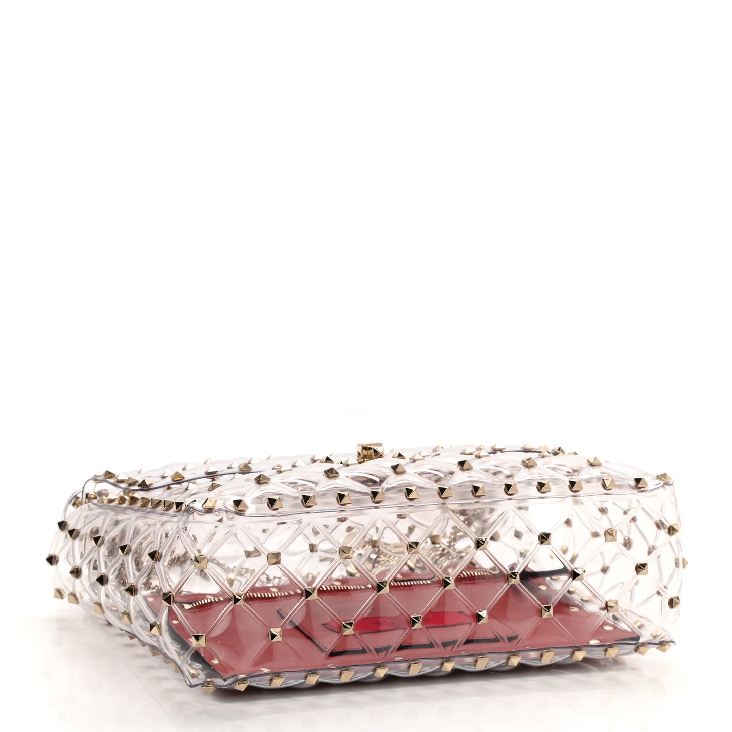 PVC Medium Rockstud Spike Shoulder Bag
