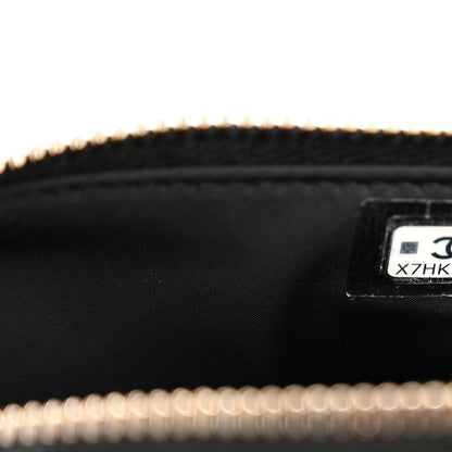 Chanel Velvet Effect Nylon Shiny Crumpled Calfskin Mini Quilted Chanel 25 Clutch With Chain Black 8 of 14
