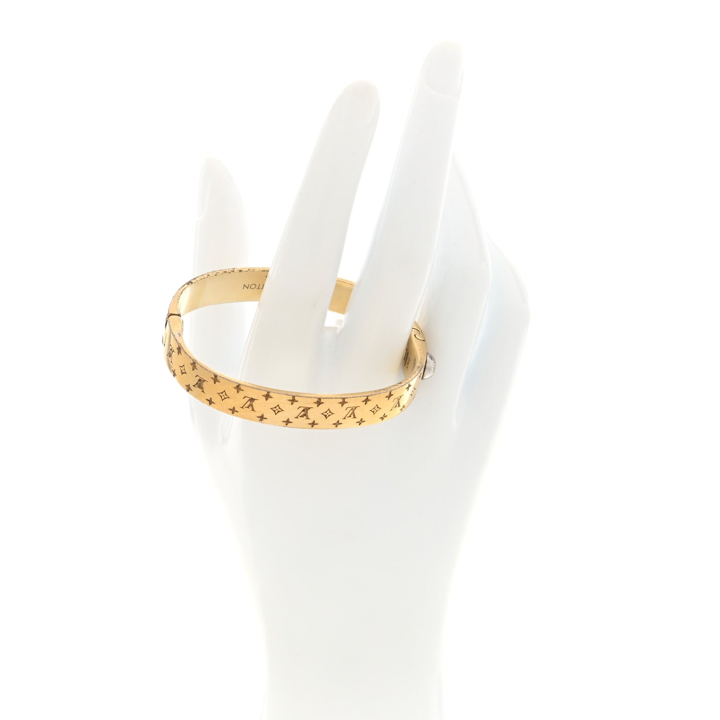 Brass Monogram Nanogram Cuff S Gold