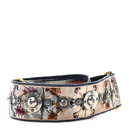 Christian Dior Canvas Embroidered Studded KaleiDiorscopic Shoulder Strap Multicolor 2 of 4