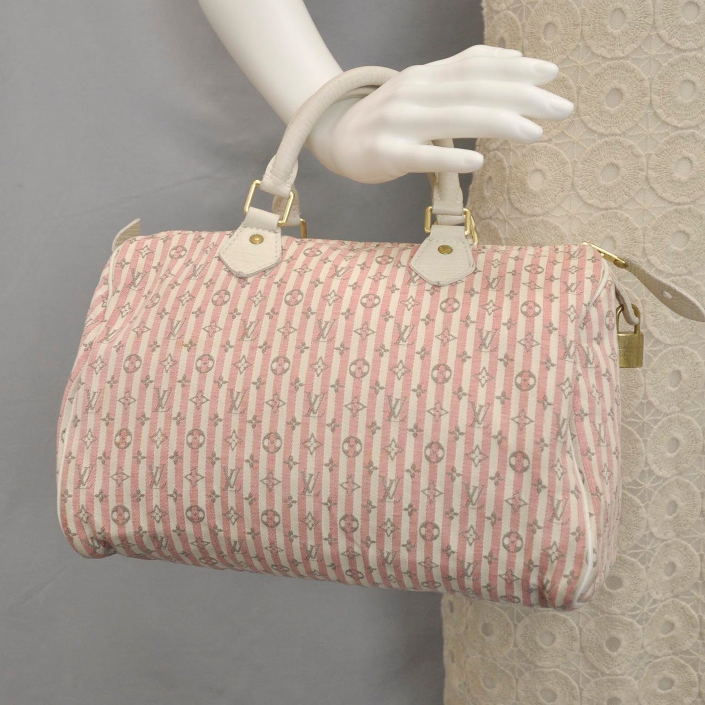 Mini Lin Croisette Speedy 30 Rouge