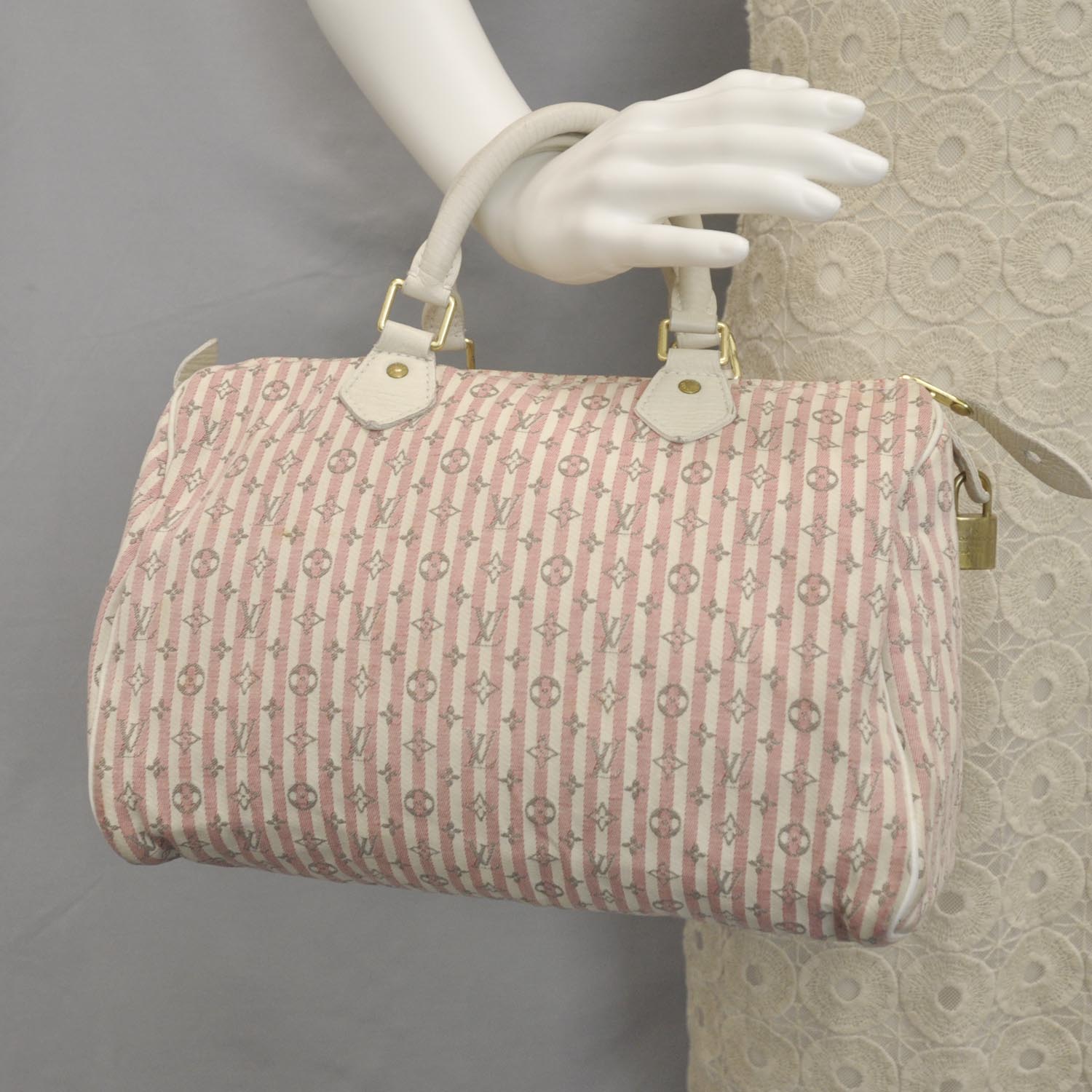 Louis Vuitton Mini Lin Croisette Speedy 30 Rouge 2 of 12