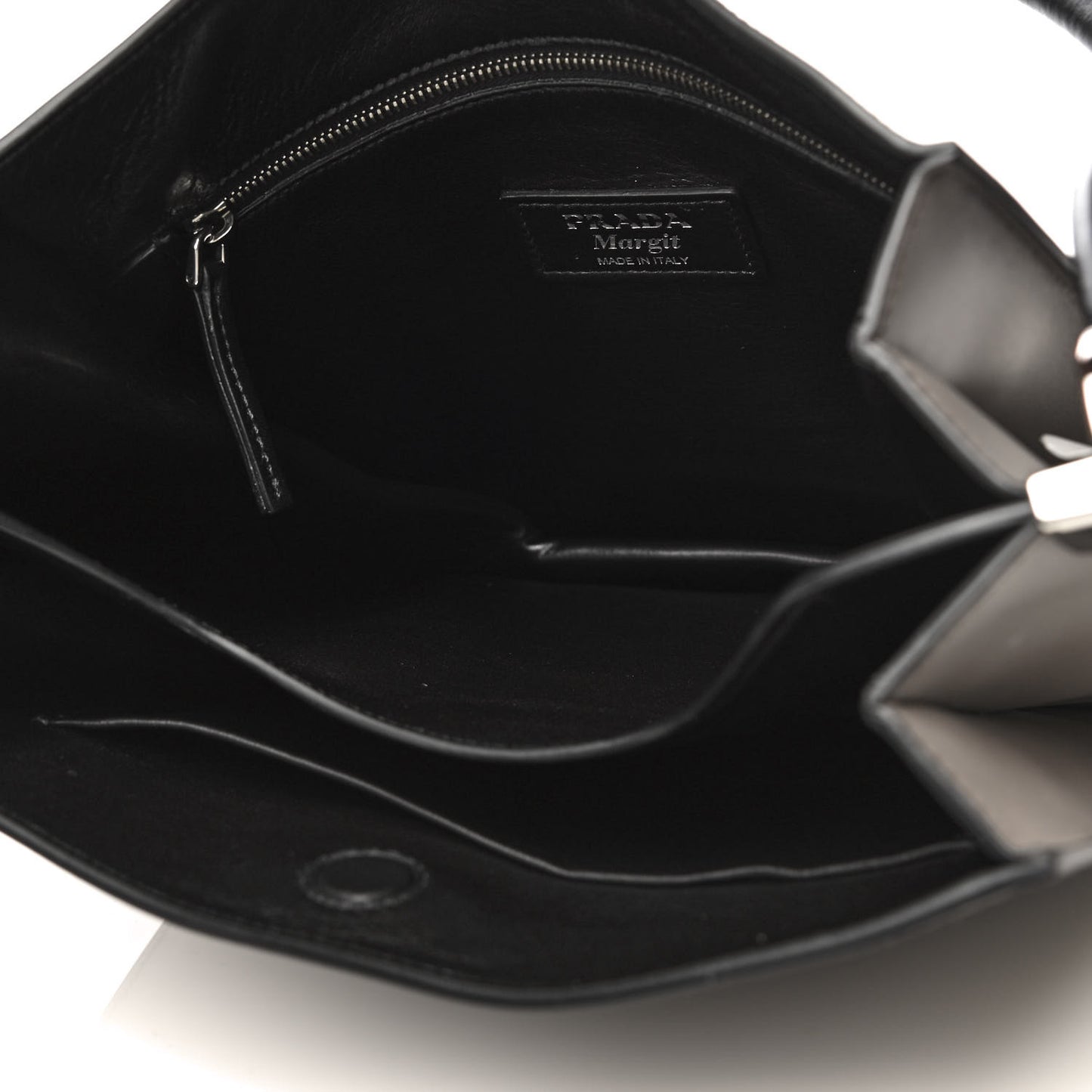 City Calfskin Small Margit Bag Argilla Black
