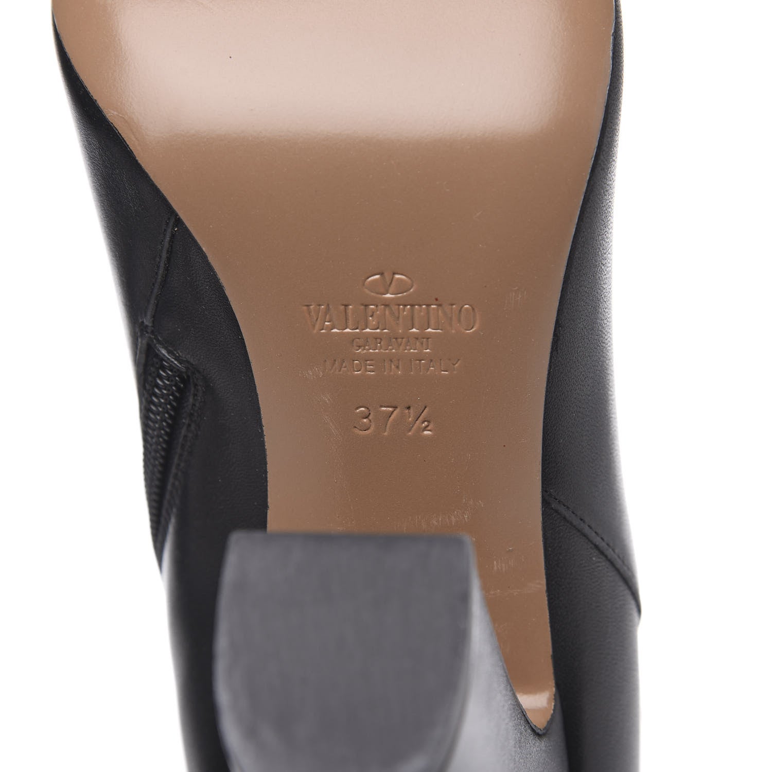 Valentino Garavani Calfskin Rockstud 100mm Ankle Boots 37.5 Black 8 of 11