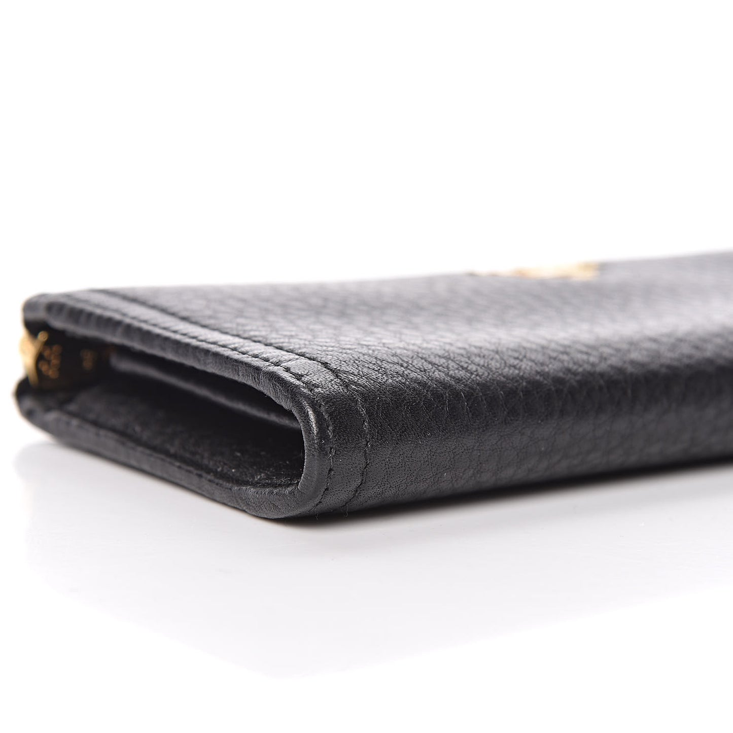 Vitello Daino Zip Around Wallet Nero Black