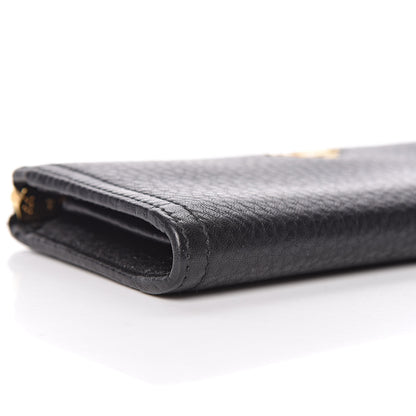 Prada Vitello Daino Zip Around Wallet Nero Black 9 of 11
