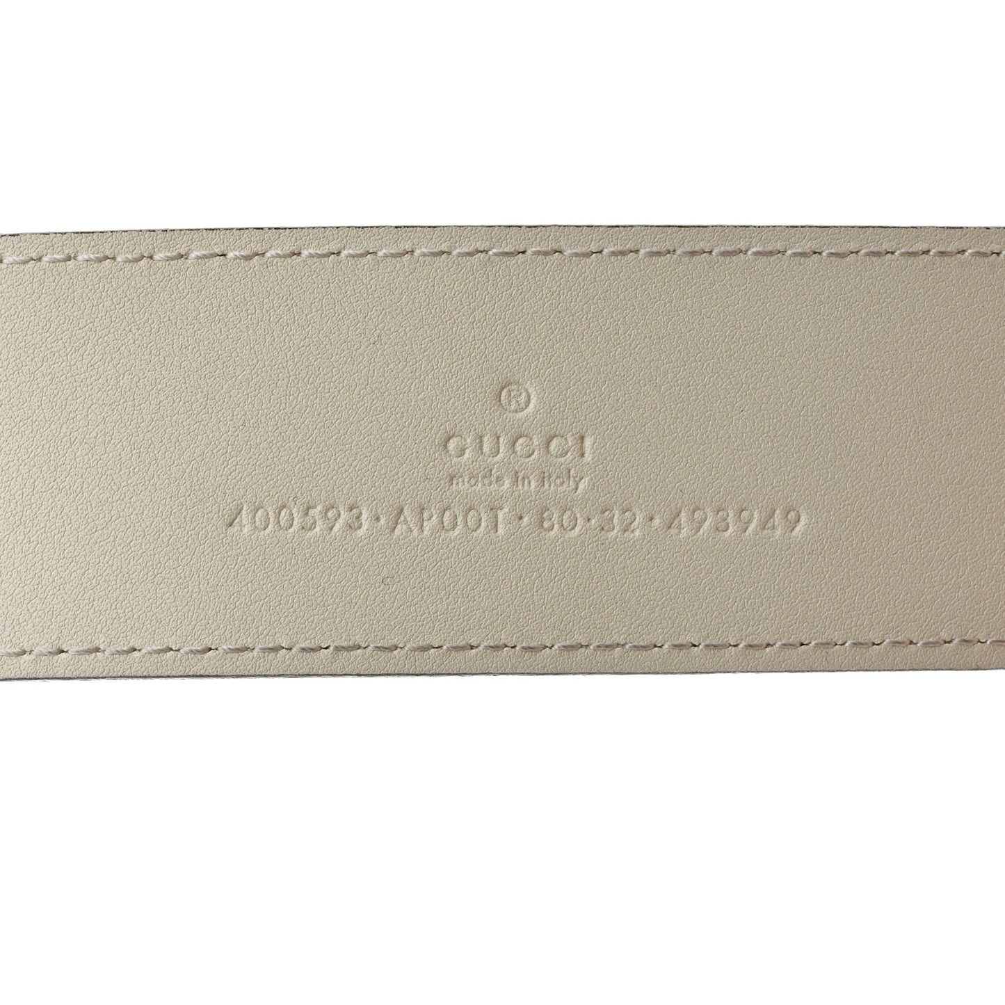 Calfskin Double G 40mm Belt 80 32 Mystic White