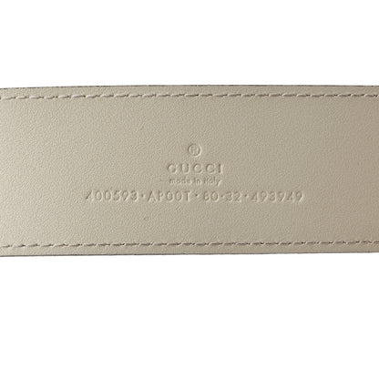 Gucci Calfskin Double G 40mm Belt 80 32 Mystic White 3 of 5