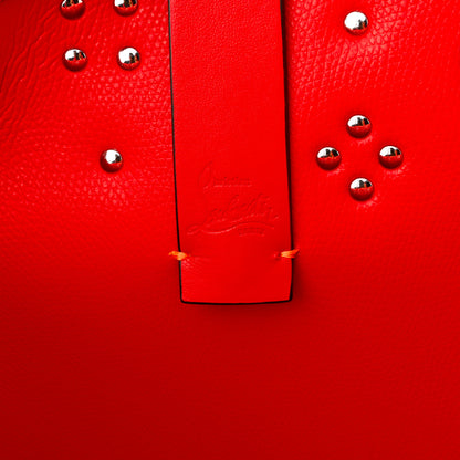 Christian Louboutin Calfskin Empire Spike Studded East West Cabata Tote Sunrise Multicolor 7 of 11