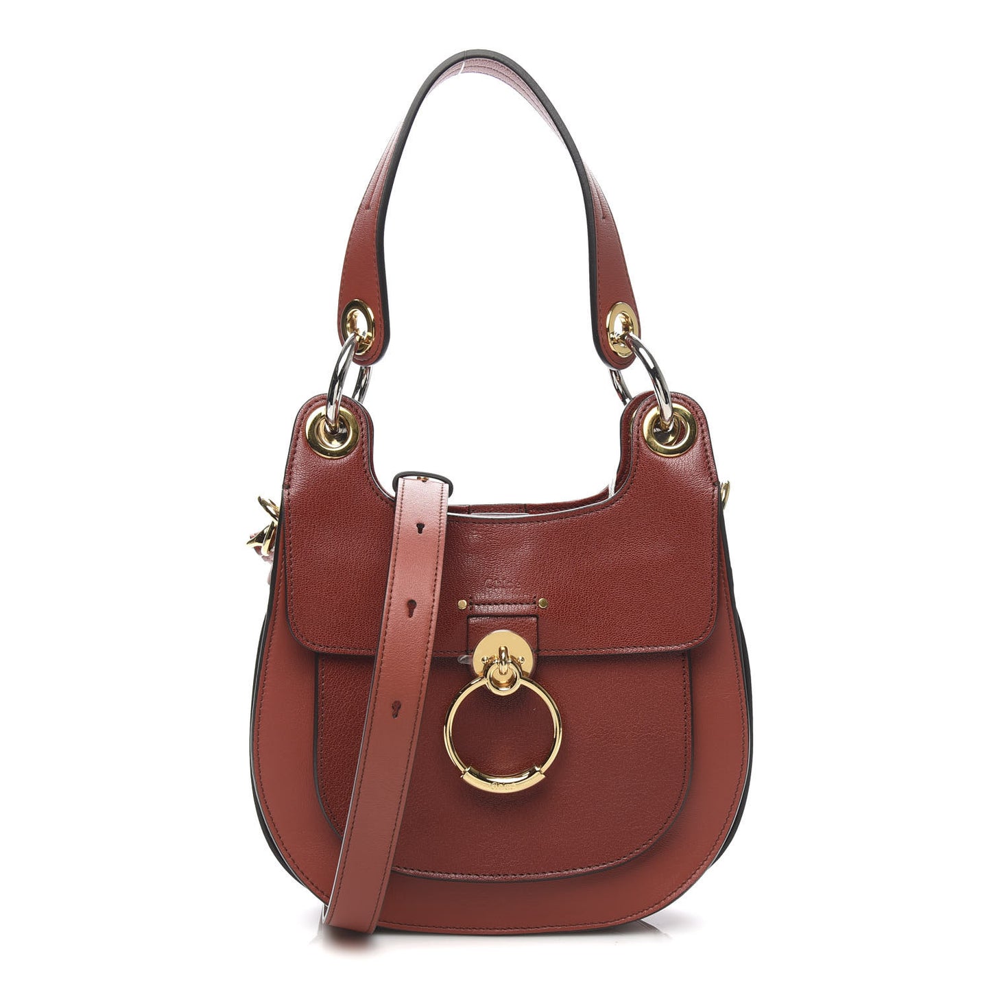 Calfskin Medium Tess Hobo Sienna Red