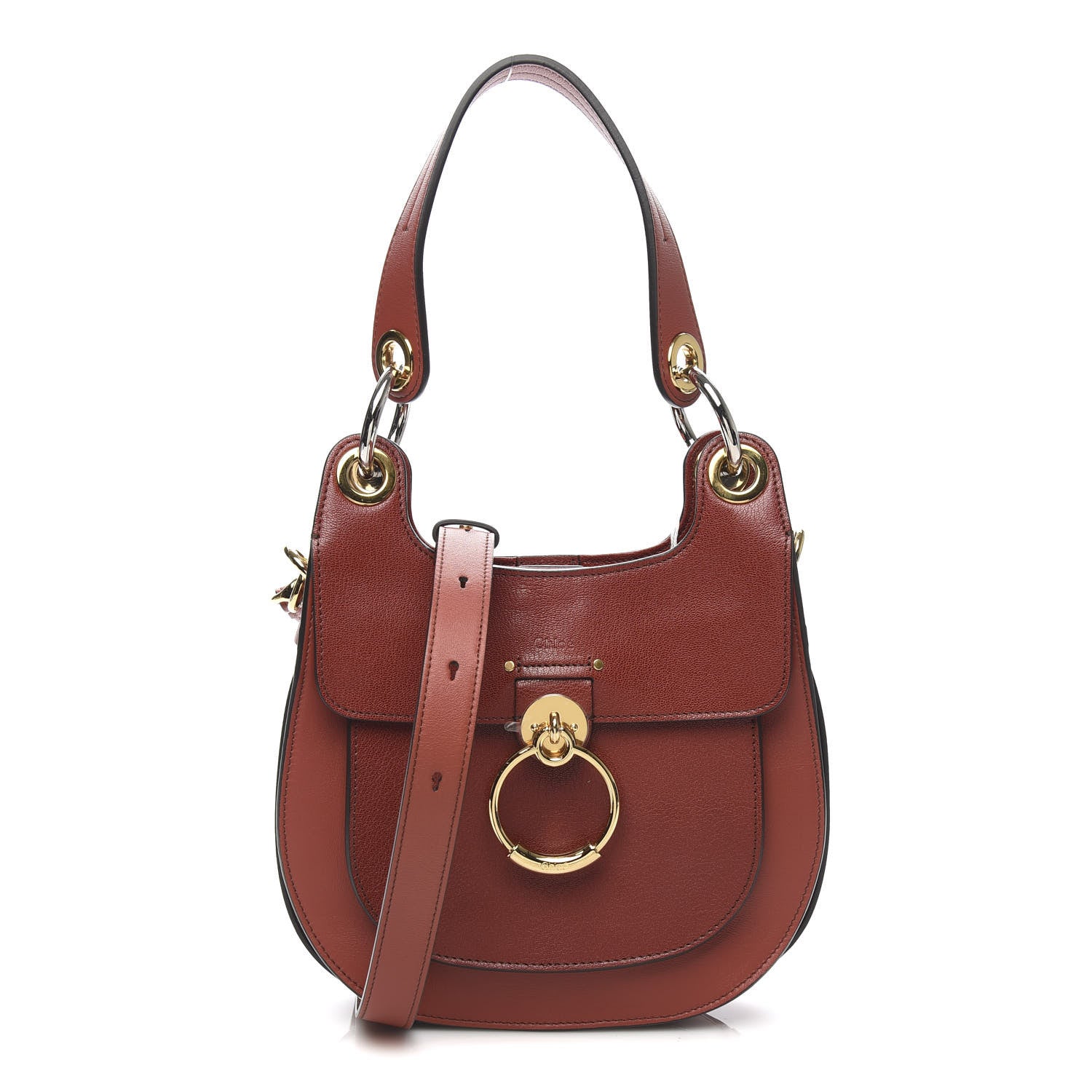 Chloe Calfskin Medium Tess Hobo Sienna Red 1 of 9