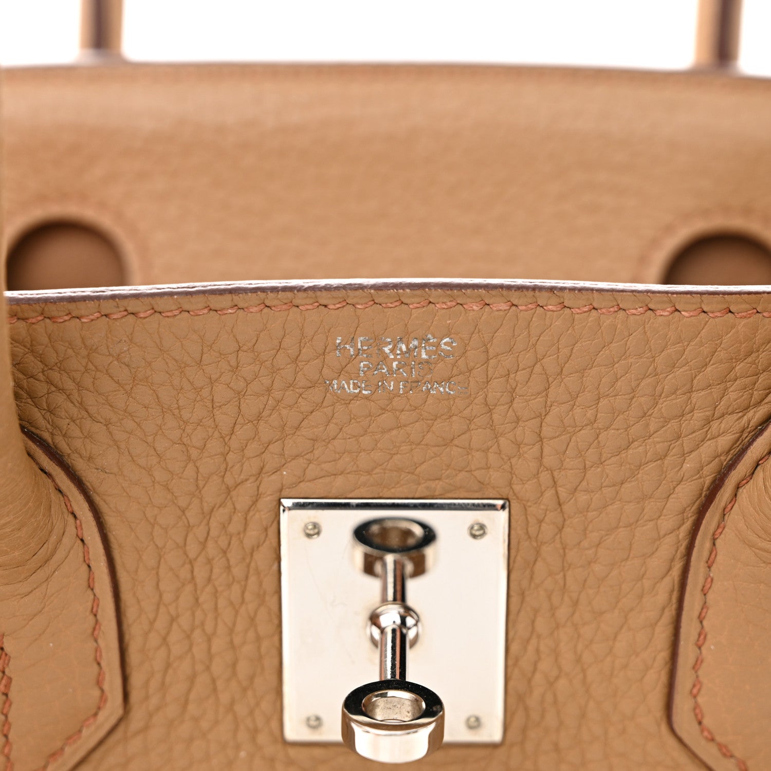 Hermes Taurillon Clemence Birkin 30 Biscuit 5 of 16