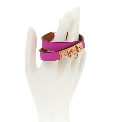 Hermes Swift Rivale Double Tour Bracelet T2 Magnolia 2 of 6