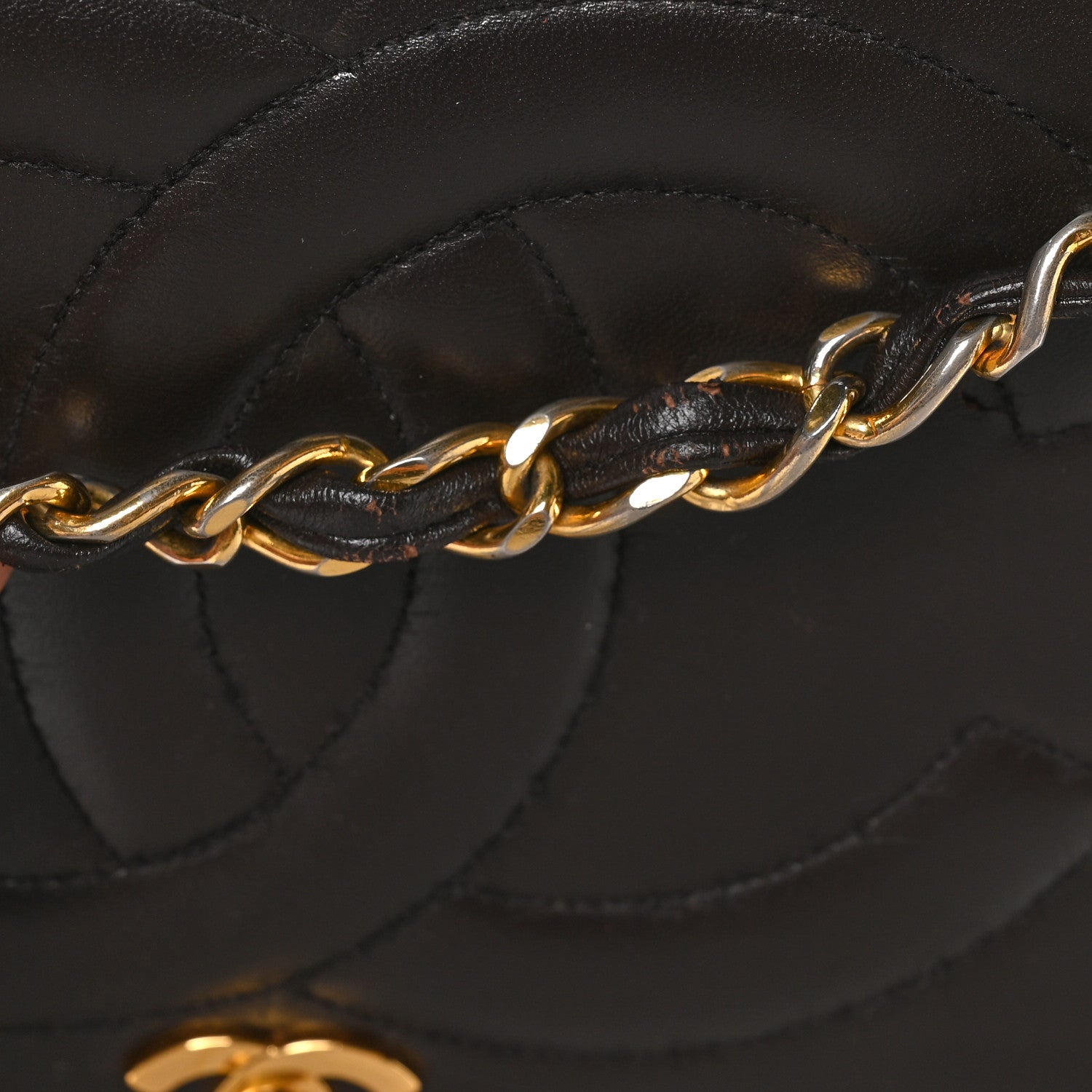 Chanel Lambskin Quilted CC Maxi Jumbo Single Flap Brown 15 of 16