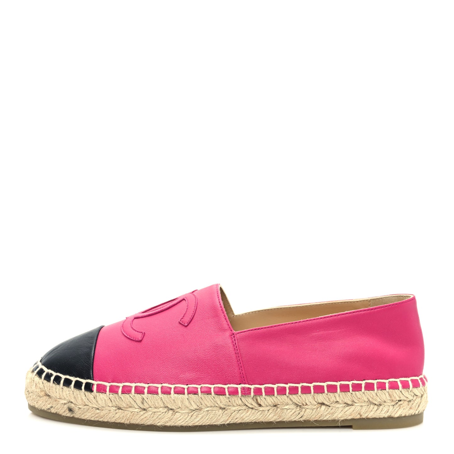 Lambskin CC Espadrilles 39 Fuchsia Black