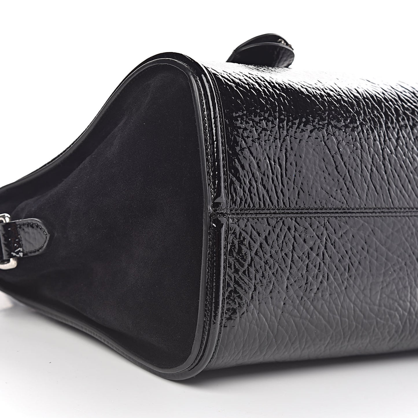 Patent Small Eyelet Padlock Skull Tote Black