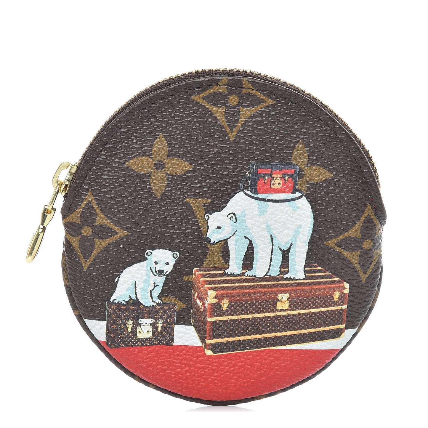 Monogram 2017 Christmas Animation Round Coin Purse