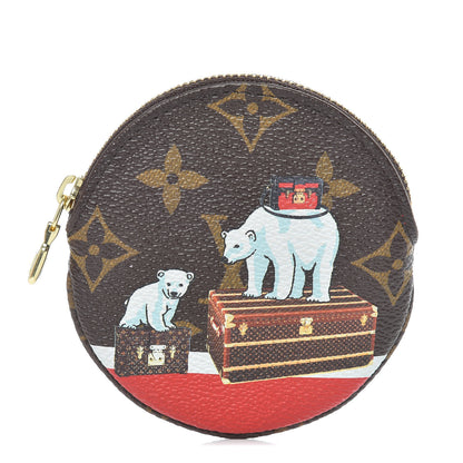 Louis Vuitton Monogram 2017 Christmas Animation Round Coin Purse 1 of 8