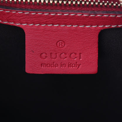 Gucci Calfskin Medium Horsebit Chain Hobo Red 5 of 9
