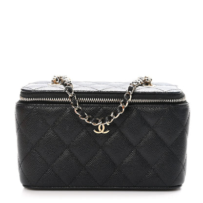 Chanel Caviar Quilted Small Vanity Case With Chain Black 1 of 12