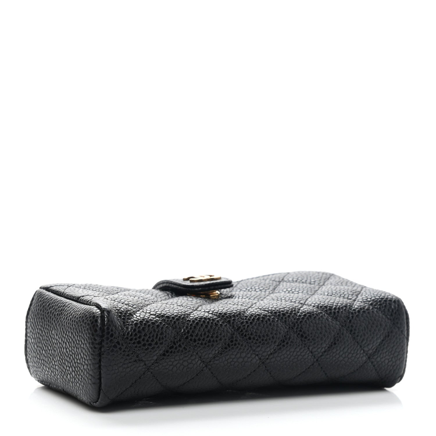 Chanel Caviar Quilted Mini Phone Holder Clutch Black 4 of 8