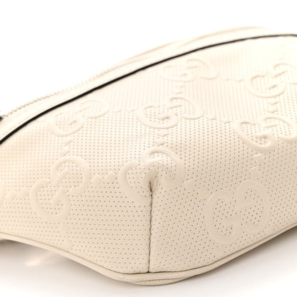Gucci Calfskin GG Tennis Embossed Belt Bag Mystic White 9 of 10