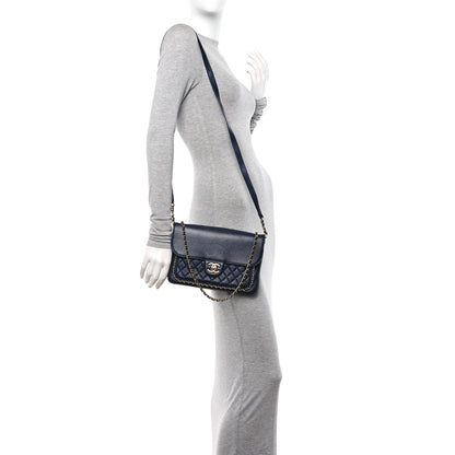 Chanel Lambskin Quilted Large CC Unchained Crossbody Navy 2 of 13