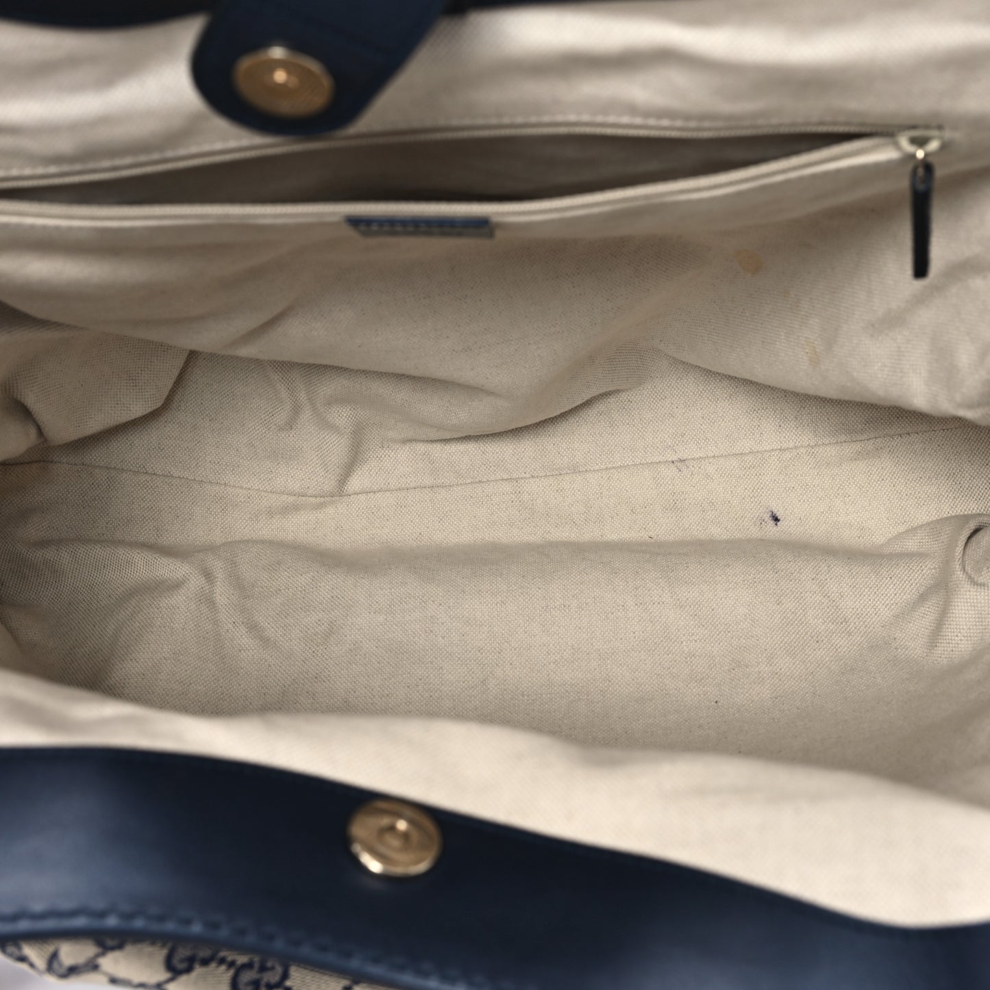 Monogram Calfskin Large Sukey Tote Beige Blue