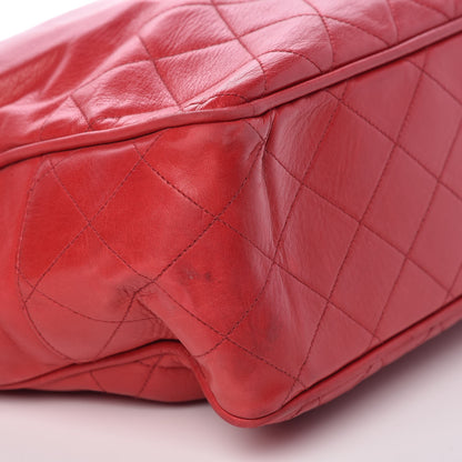 Chanel Lambskin Quilted Tote Red 15 of 16