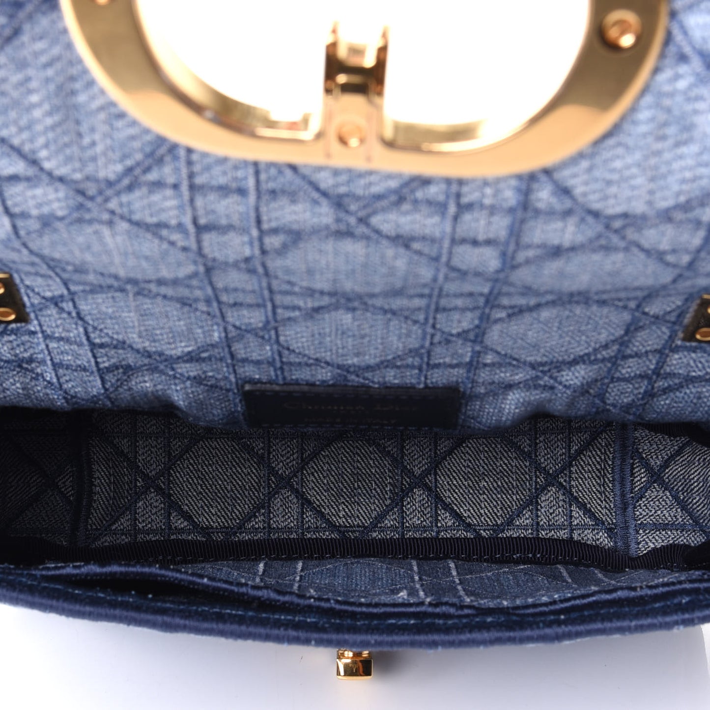 Denim Cannage Small Caro Bag Blue