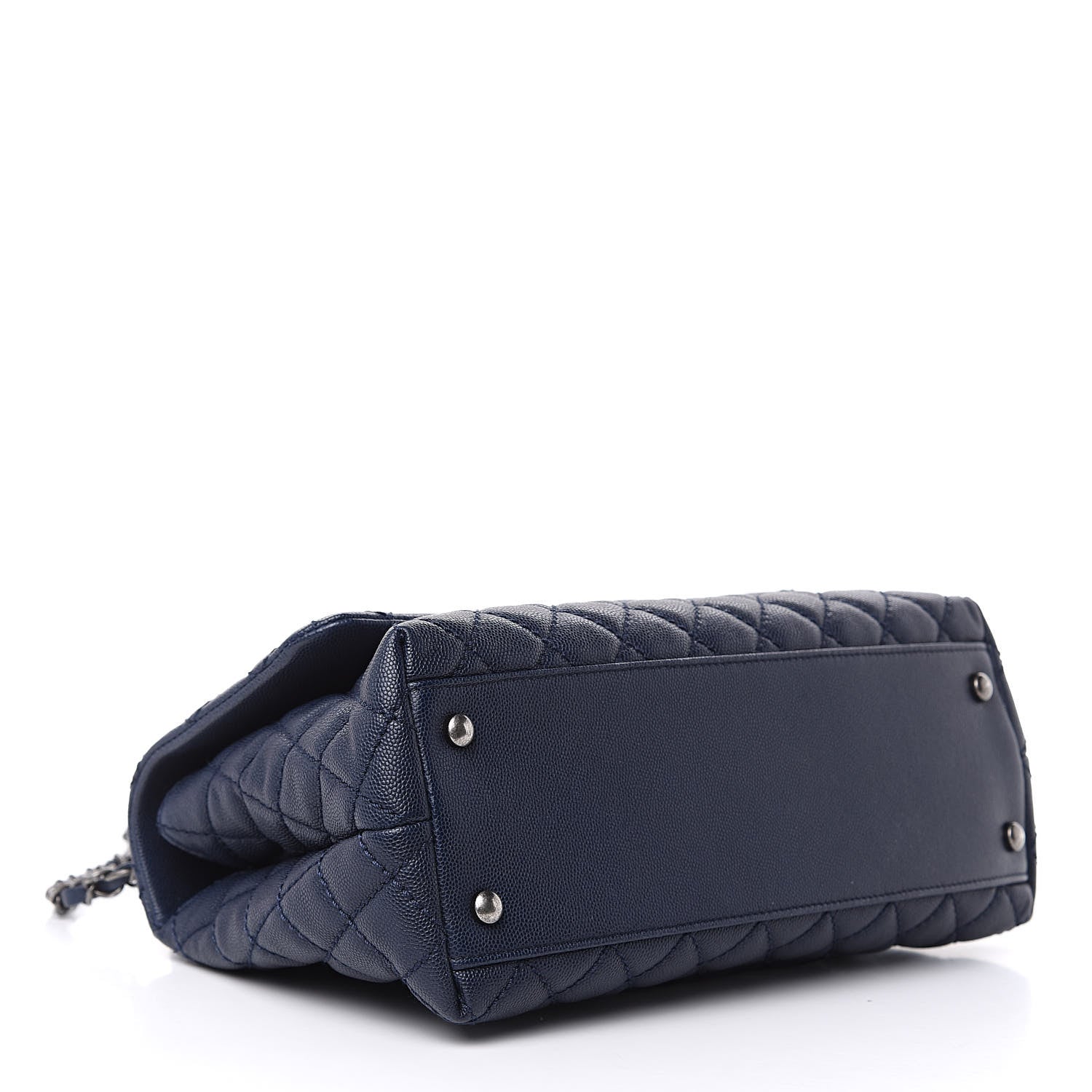 Chanel Caviar Quilted Small Coco Handle Flap Navy 4 of 10