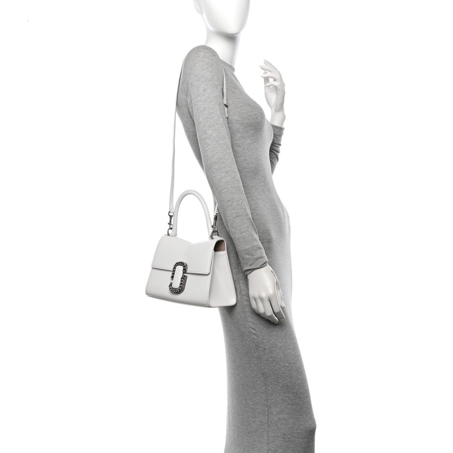 Marc Jacobs Calfskin The St. Marc Top Handle Bag White 2 of 10