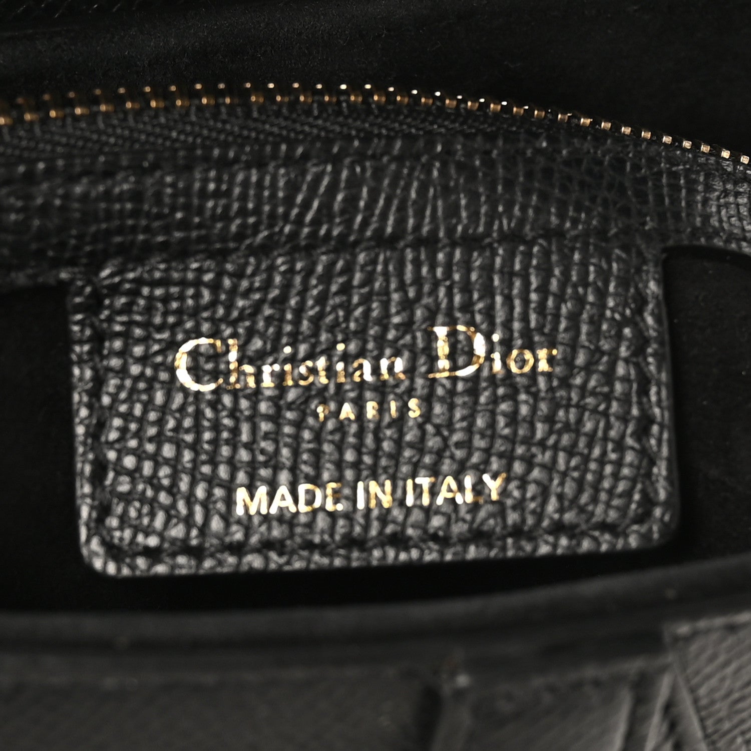 Christian Dior Grained Calfskin Saddle Bag Black 6 of 10