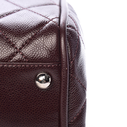 Chanel Caviar Quilted CC Timeless Bowler Burgundy 16 of 18