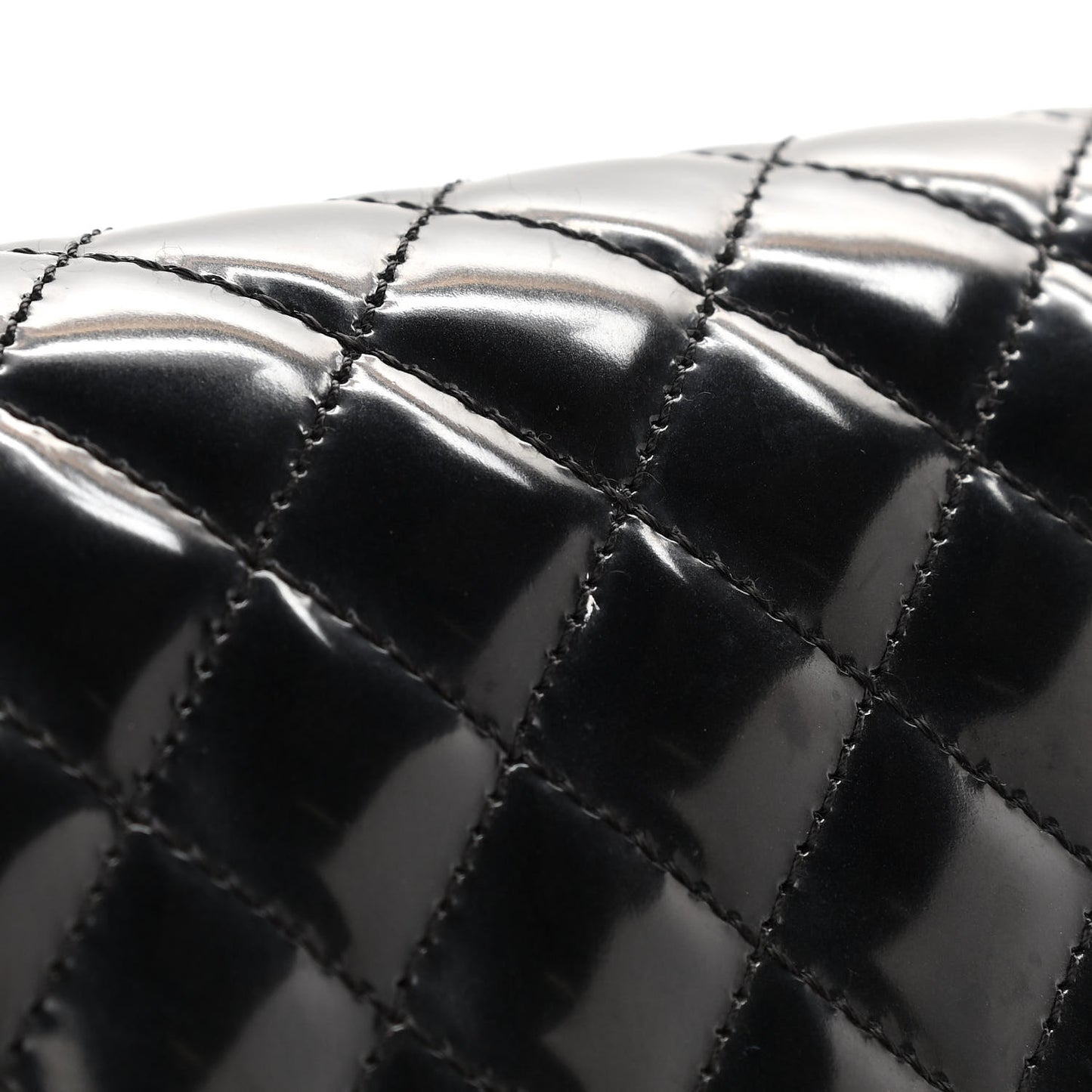 Iridescent Glazed Calfskin Quilted New Medium Boy Flap Black